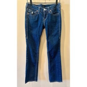 True Religion Y2K Billy Straight Leg LowRise Jeans Sz 27 #WS22163A98 Pockets